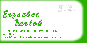 erzsebet marlok business card